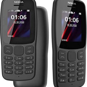 Nokia 106 Dual Sim, Keypad Phone with Built-in UPI Payments App, Long-Lasting Battery, Wireless FM Radio & MP3 Player, and MicroSD Card Slot Charcoal