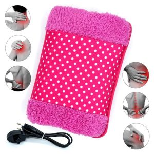 Click to see full view Elegant Designed Velvet Electric Heating bag, hot water bags, Heating Gel Pad-Heat Pouch Hot Water Bottle Bag, Electric Heating Water Pad For Pain Relief (Brown