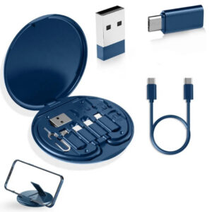 Multifunctional Data Cable Set | 60W Fast Charging Storage Box with Phone Holder