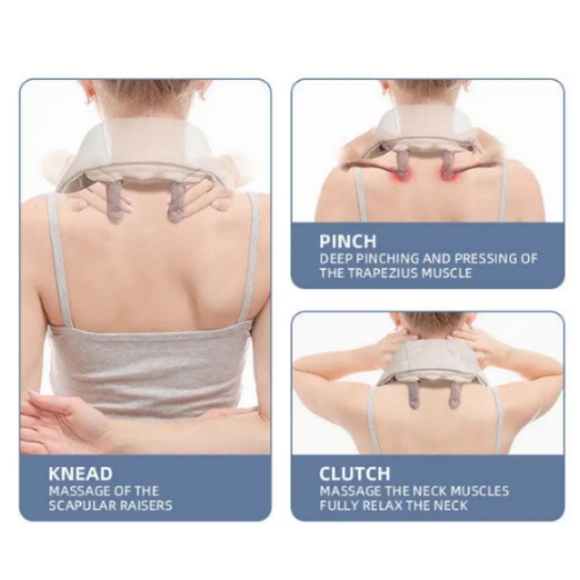Sellastic 5D Electric Neck and Shoulder Massager with Heat - Hands-Free Design - Image 5