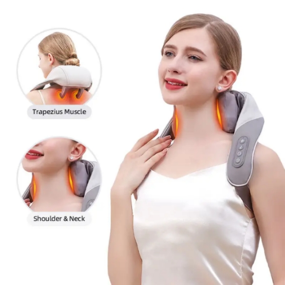 Sellastic 5D Electric Neck and Shoulder Massager with Heat - Hands-Free Design - Image 6