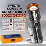 LM-7705 High-Performance Zoomable Metal Torch with Type-C Charging