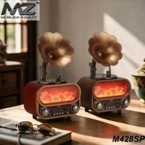 MZ M428SP Retro Gramophone Bluetooth Speaker Vintage Horn